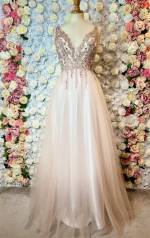 Aria Pink Beaded Gown CLEARANCE